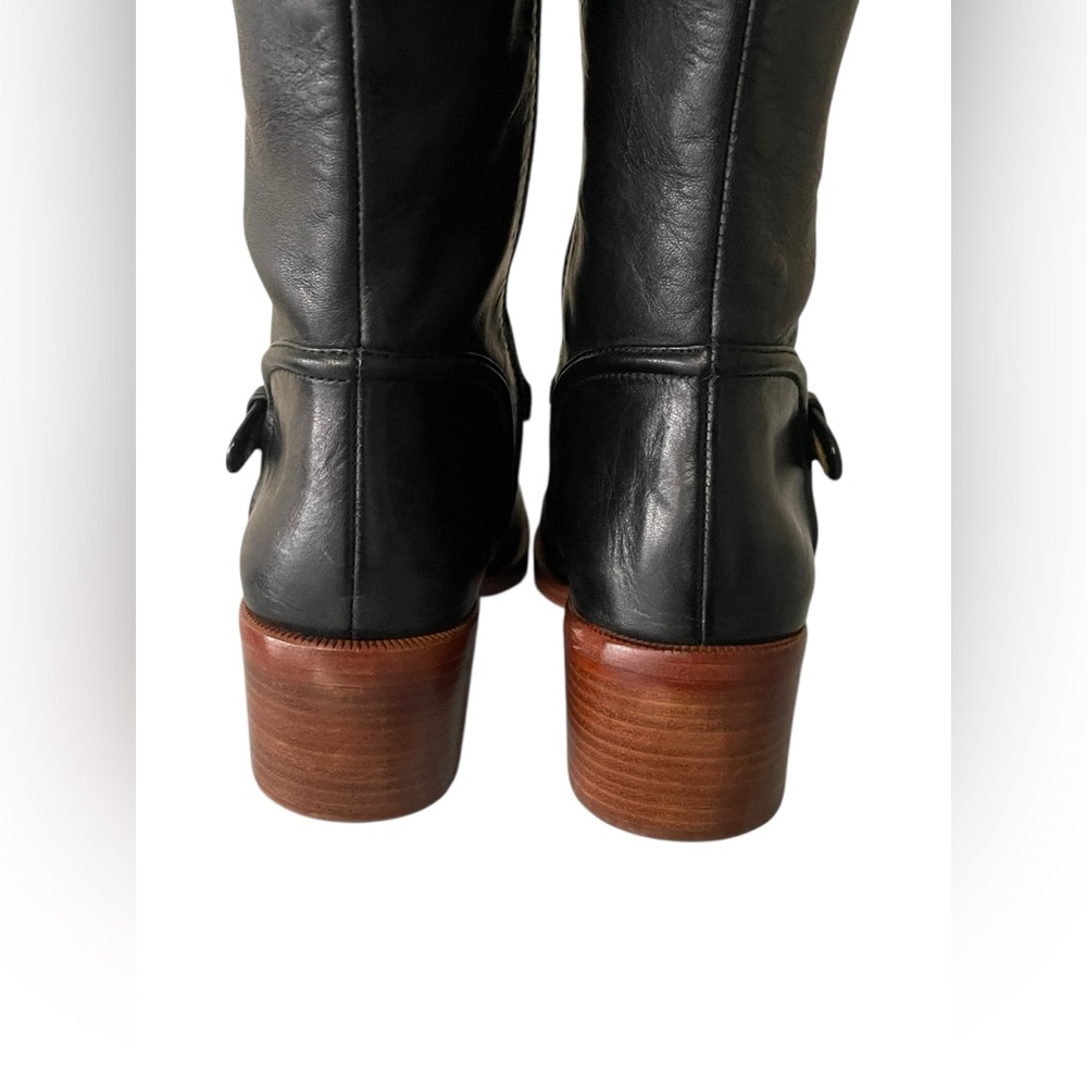 Coach Cecelia black leather riding boots size 8 B - Picture 7 of 11